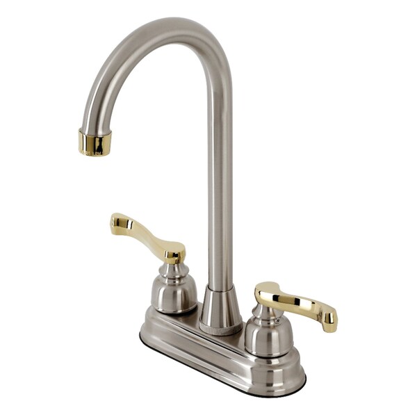 KB8499FL Bar Faucet, Brushed Nickel/Polished Brass